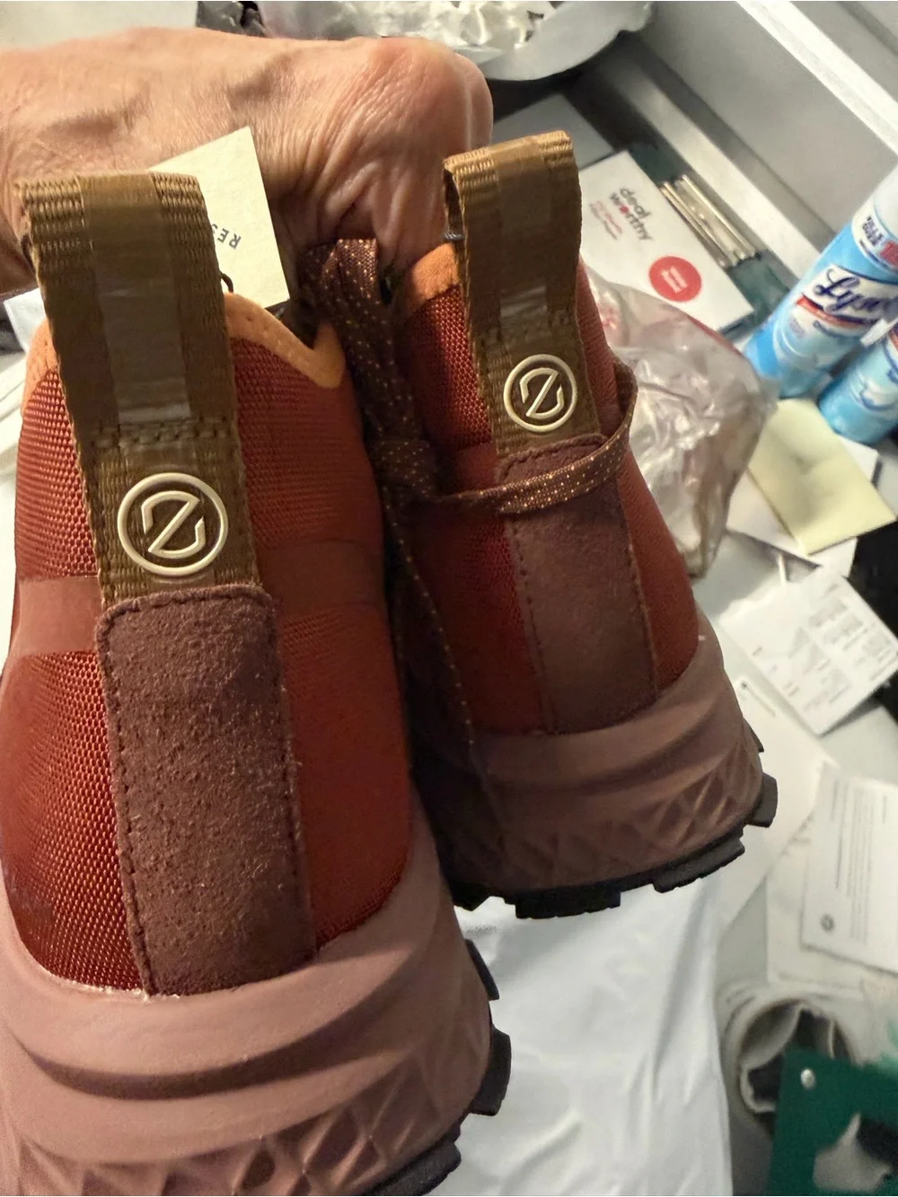 Cole HAN water resistant rust boots zero grand size 10 1/2 new without box